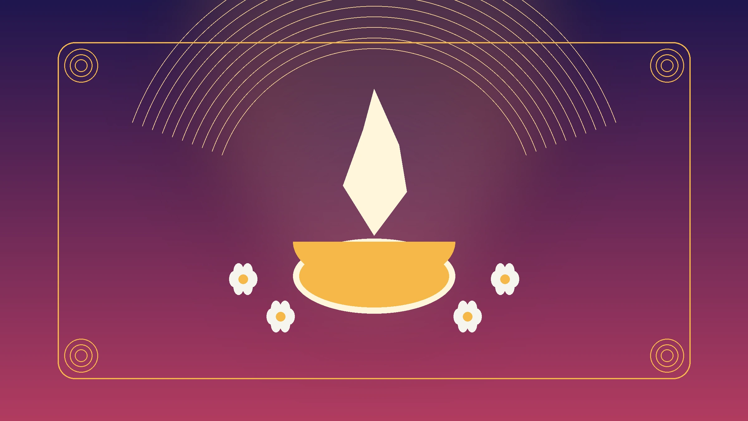 Lit oil lamp and white flowers representing remembrance and final rites