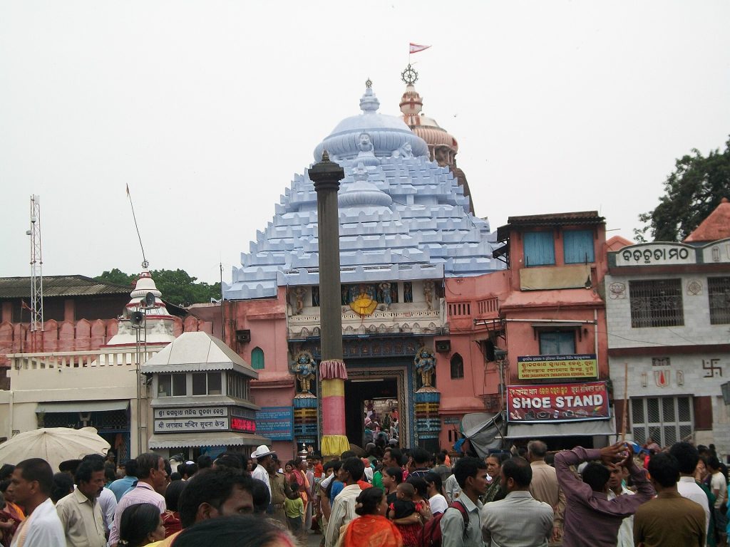Jagannath Temple complex in Puri, Odisha, with its historic temple architecture.