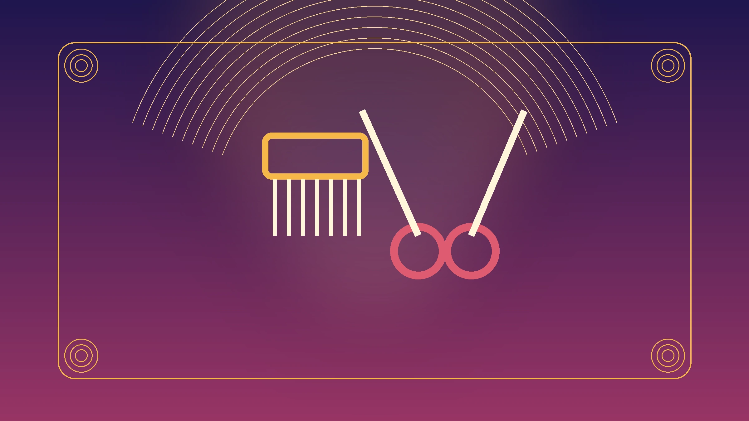 Comb and scissors representing a child’s ceremonial first haircut