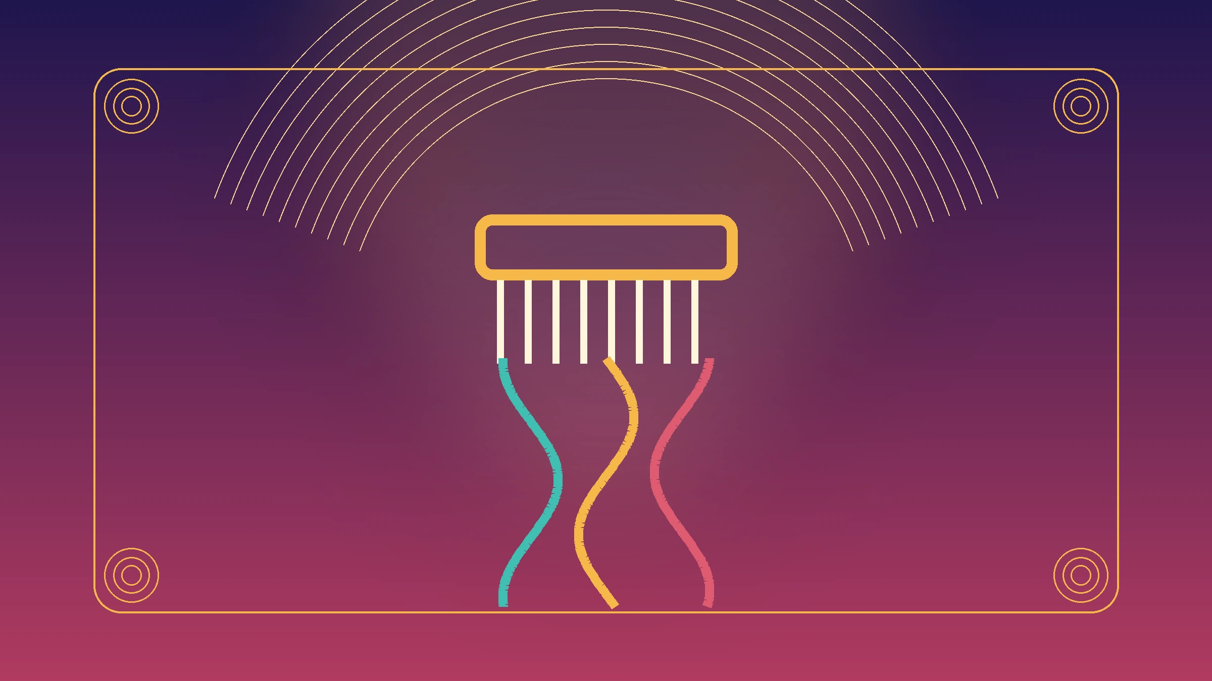 Comb and flowing ribbons representing ceremonial hair parting during pregnancy