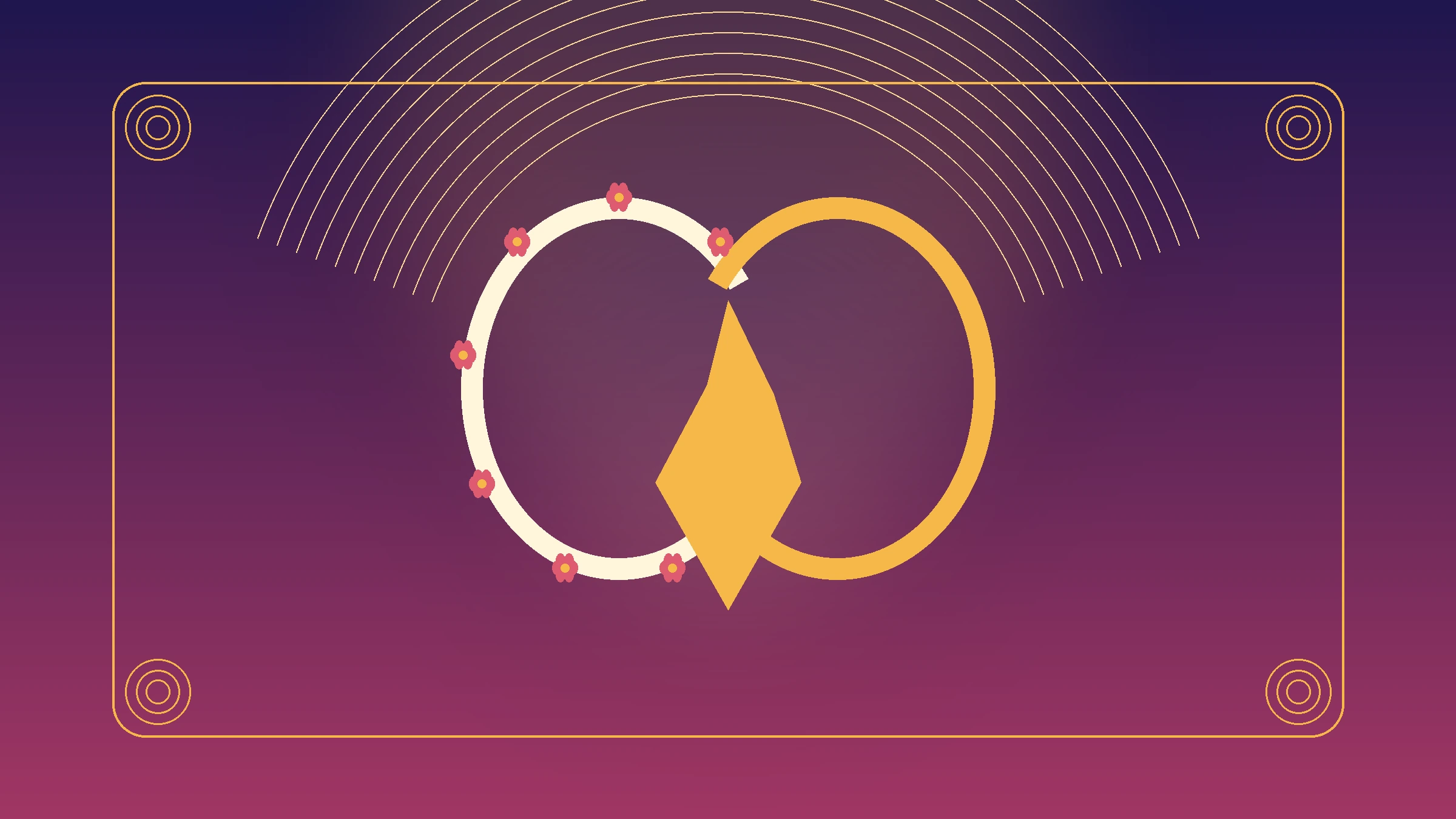 Interlocking garlands and sacred flame representing Hindu marriage